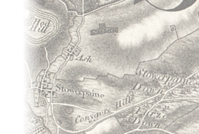 Early Hod Hill & Stourpaine map