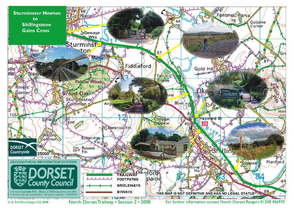 Map Of North Dorset Map Of Shillingstone Trailway | North Dorset Trailway